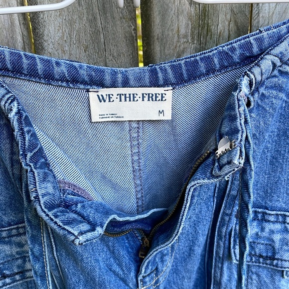 Free People We The Free Reina Cargo Shorts pockets drawstring M - Picture 6 of 16